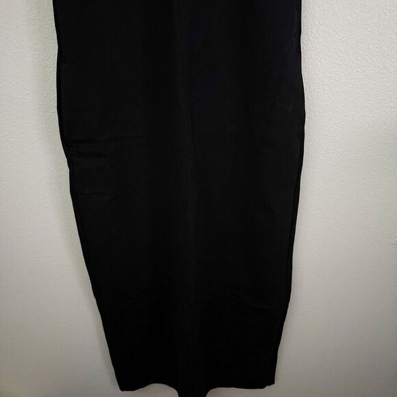 EVERLANE | Black High Neck Sleeveless Ponte Bodycon Maxi Dress | Size Medium - Picture 3 of 10